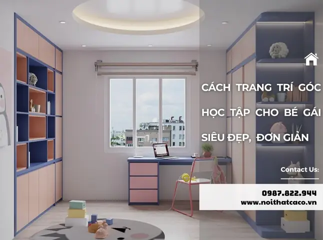 Cách Trang Trí Góc Học Tập Cho Bé Gái Siêu Đẹp, Đơn Giản