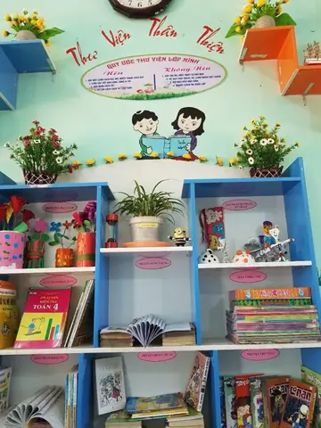 Phòng Học Trường Mầm Non Đẹp, Tri Thức Thông Qua Hình Ảnh Trang Trí Góc Thư Viện