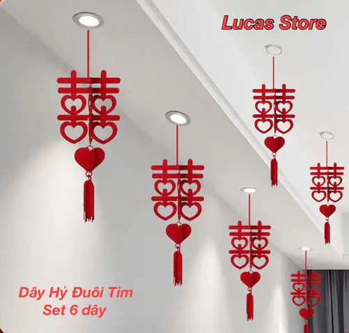 Chữ Hỷ 3d Treo Trần Nhà Trang Trí Tiệc Cưới, Phòng Cưới, Phòng ...