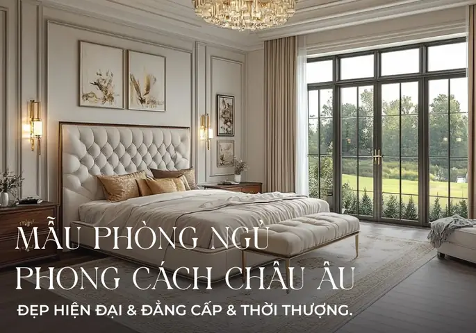 Top 25+ Mẫu Phòng Ngủ Phong Cách Châu Âu Đẹp Hiện Đại, Đẳng Cấp