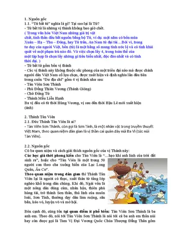 Tứ Bất Tử Việt Nam: Danh Tính Và Ý Nghĩa Tâm Linh Của Tứ Vị Thánh Thần