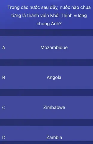 Nước Nào Chưa Từng Là Thành Viên Khối Thịnh Vượng Chung Anh?
